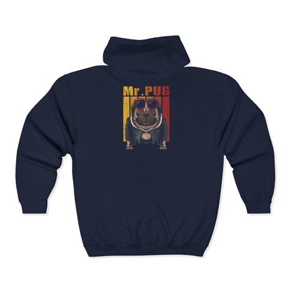 Mr. PUG Hoodie - Funny Pet Lover Gift, Dog Sweatshirt, Cute Animal Apparel, Casual Wear for Dog Owners, Unique Pet Merchandise