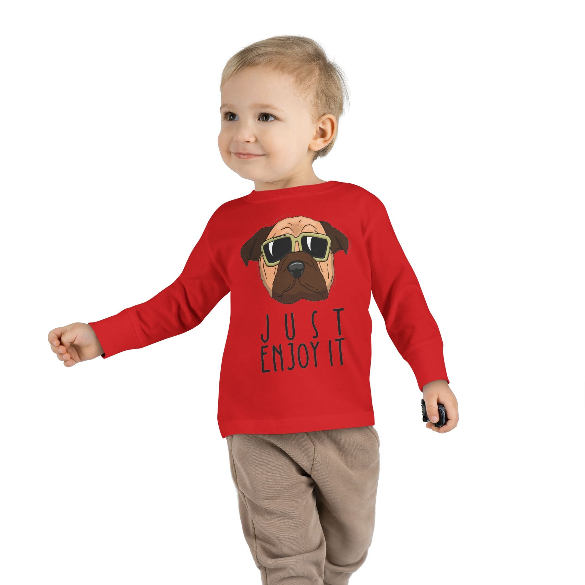 Cool Dog Toddler Long Sleeve Tee, Funny Kid Shirt, Cute Animal Tee, Gifts for Toddlers, Birthday Party Outfit, Animal Lover Apparel