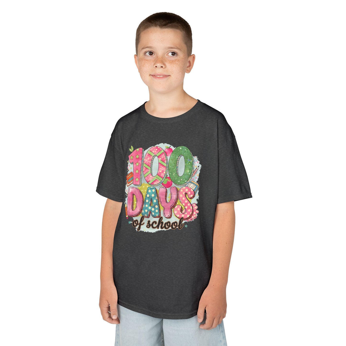 Kids 100 Days of School Tee, Fun t-shirt for kids, Milestone celebration shirt, Perfect for school events, Unique kids' apparel