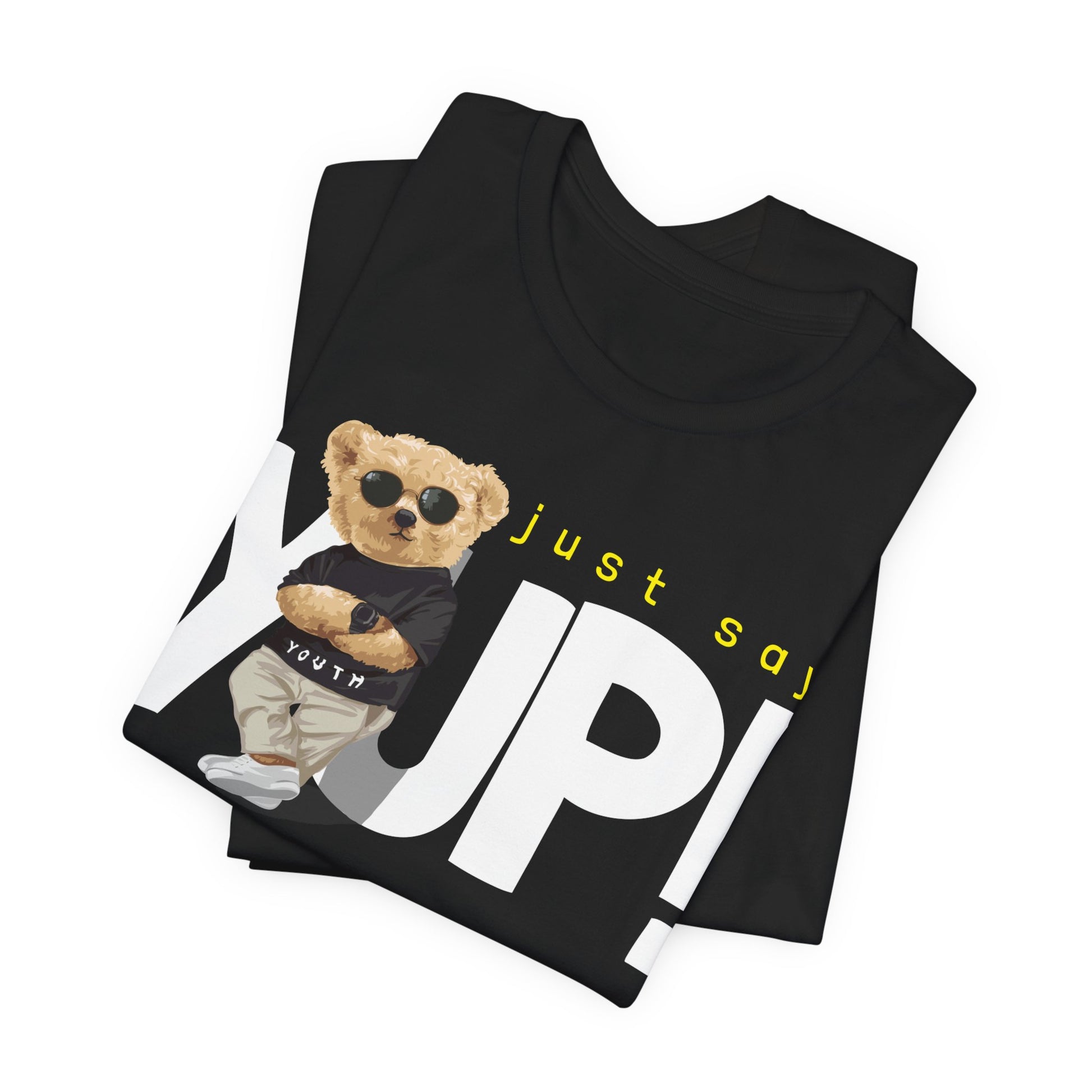 Trendy Bear Graphic Tee, CasualWear, Summer Style, Gift for Friends, Streetwear, Everyday Outfits