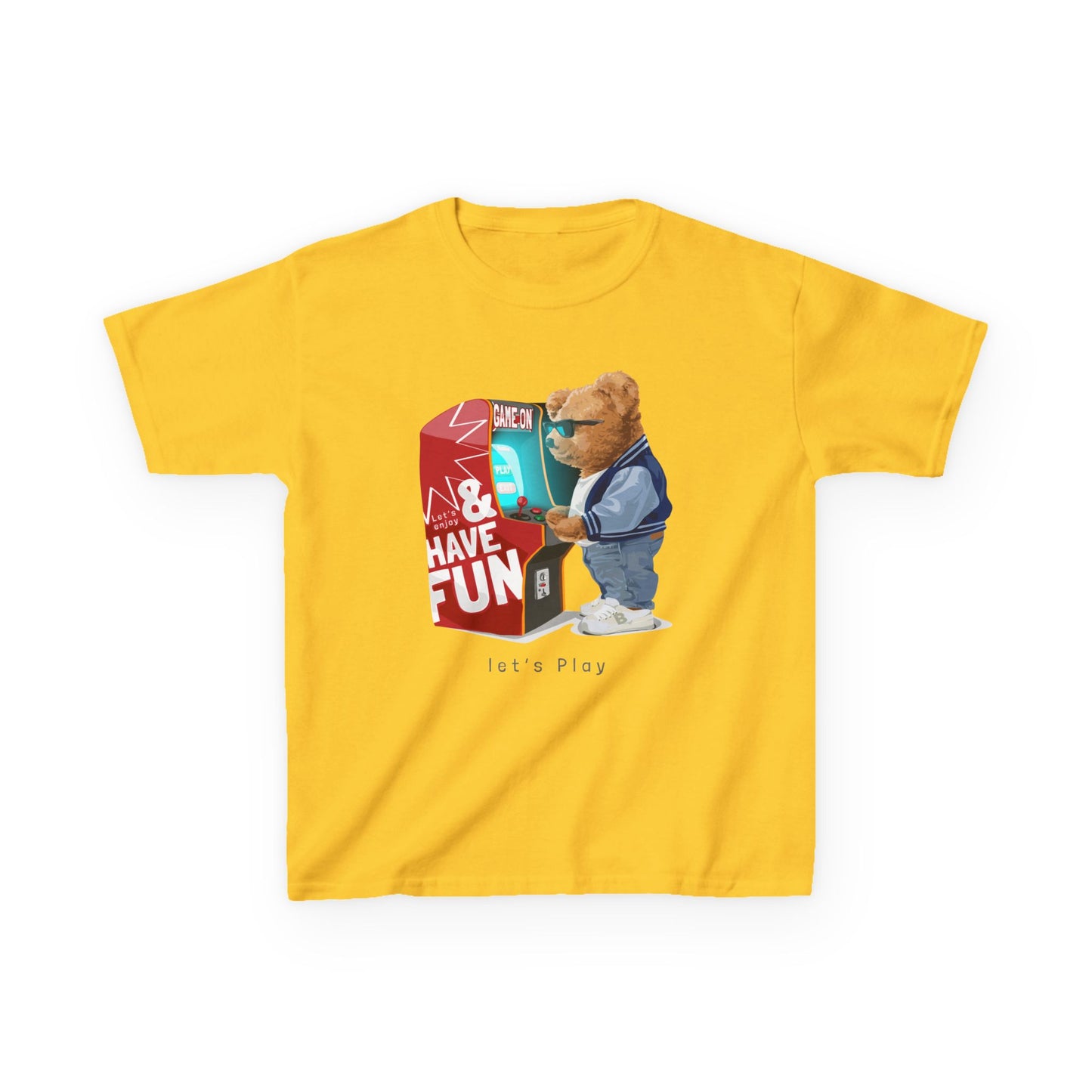 Cute Bear Gaming Kids Tee, Perfect for Fun Playtime, Birthday Gift, Casual Wear, Gift for Kids, Fun Kid’s Fashion