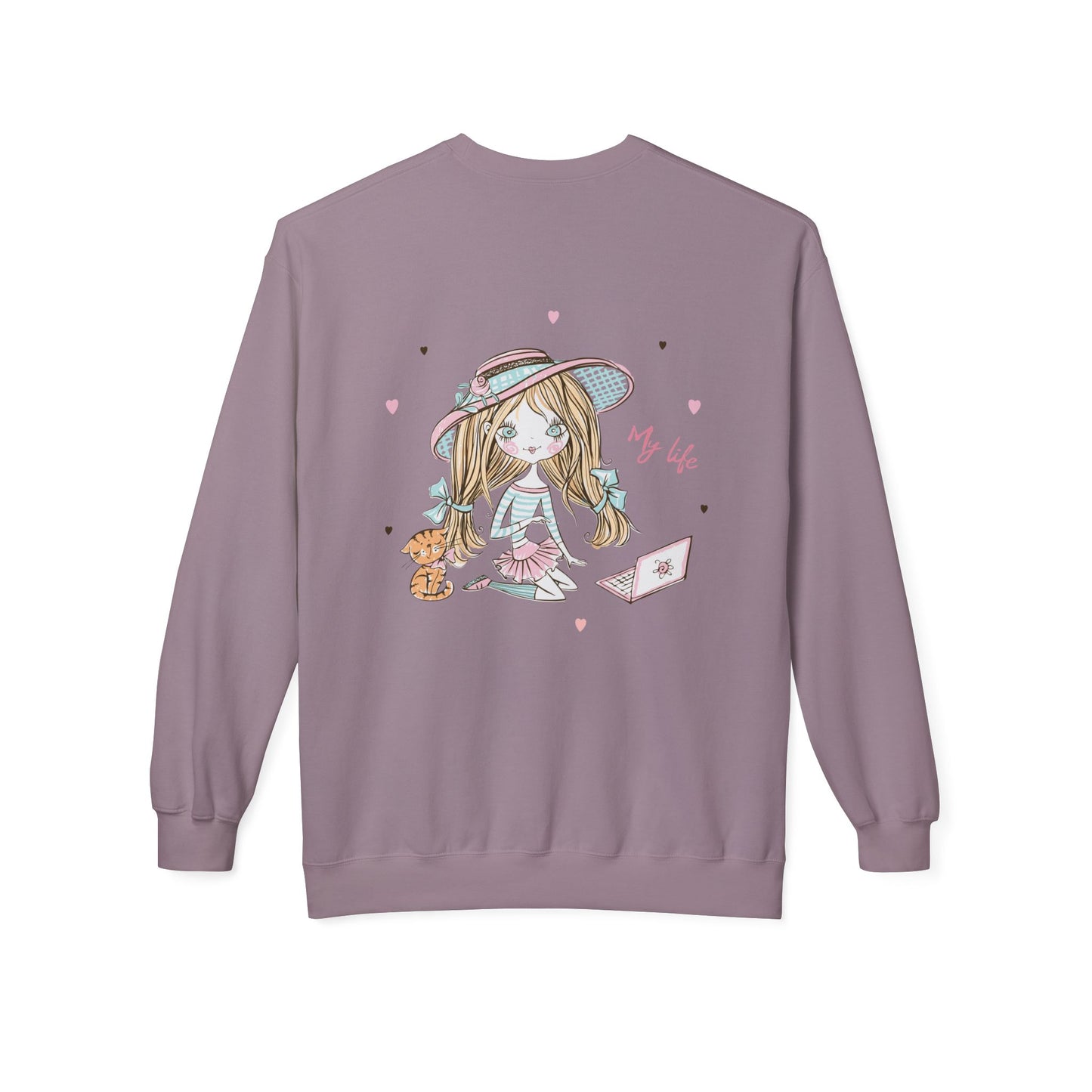 Cute Illustrated Crewneck Sweatshirt, Cozy Everyday Wear, Gift for Her, Fun Fashion, Casual Outfit, Birthday Present
