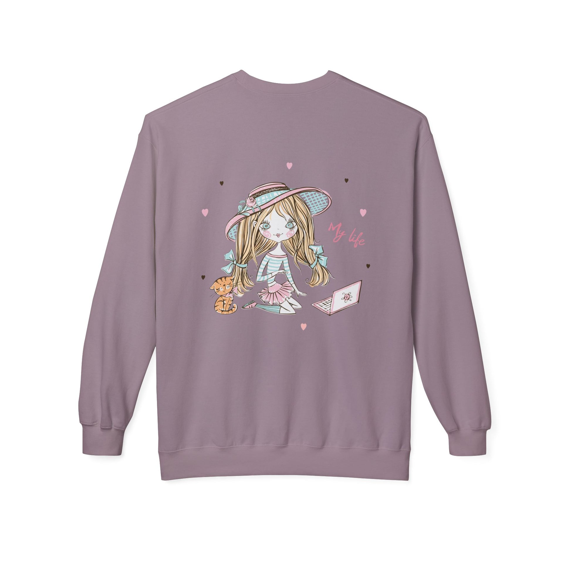 Cute Illustrated Crewneck Sweatshirt, Cozy Everyday Wear, Gift for Her, Fun Fashion, Casual Outfit, Birthday Present