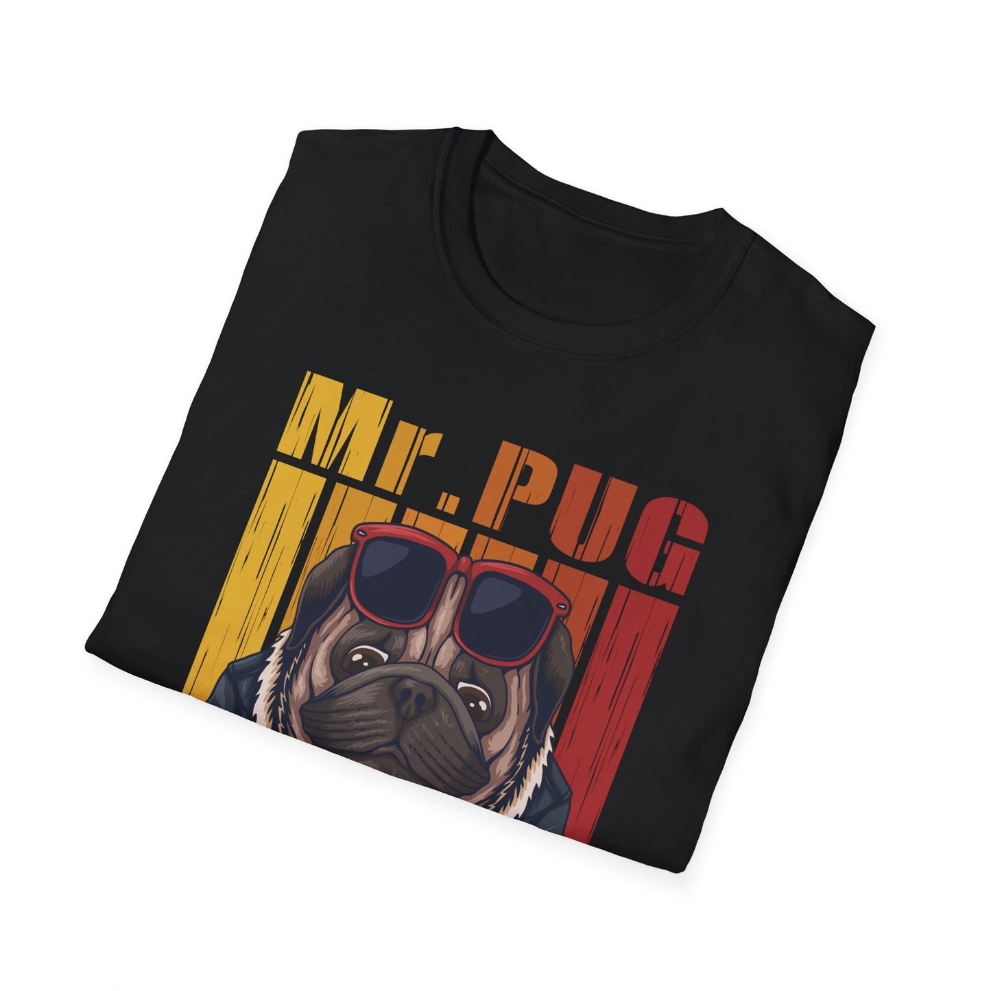 Pug Graphic T-Shirt for Dog Lovers, Unisex Softstyle Tee, Funny Pet Shirt, Gift for Dog Owners, Casual Wear, Birthday Gift