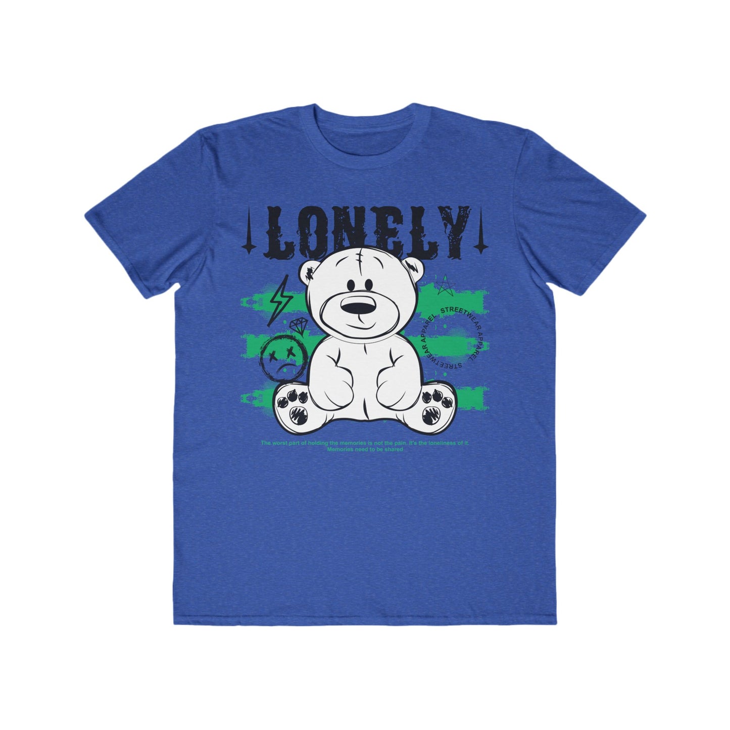 Urban Wear For Men Fashion Tee with Bear Design - Perfect for Casual Days, Gifting, Birthdays, Holidays, and Trendy Outfits Heather Blue