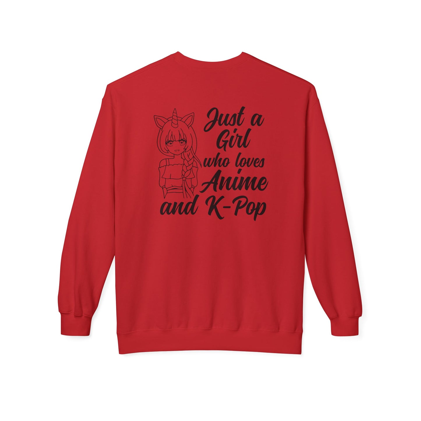 Anime & K-Pop Crewneck Sweatshirt, Cozy Gift for Fans, Cute Fashion for Anime Lovers, Perfect for Casual Outfits, Birthday & Holiday Gift