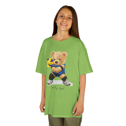 Kids Volleyball Bear Tee | Cute Animal T-Shirt, Sports Apparel, Gift for Kids, Birthday Present, Summer Outfit