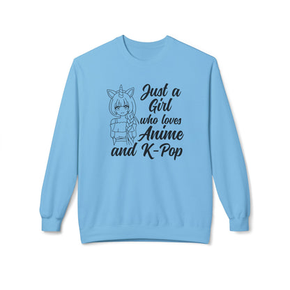 Anime & K-Pop Crewneck Sweatshirt, Cozy Gift for Fans, Cute Fashion for Anime Lovers, Perfect for Casual Outfits, Birthday & Holiday Gift Sky