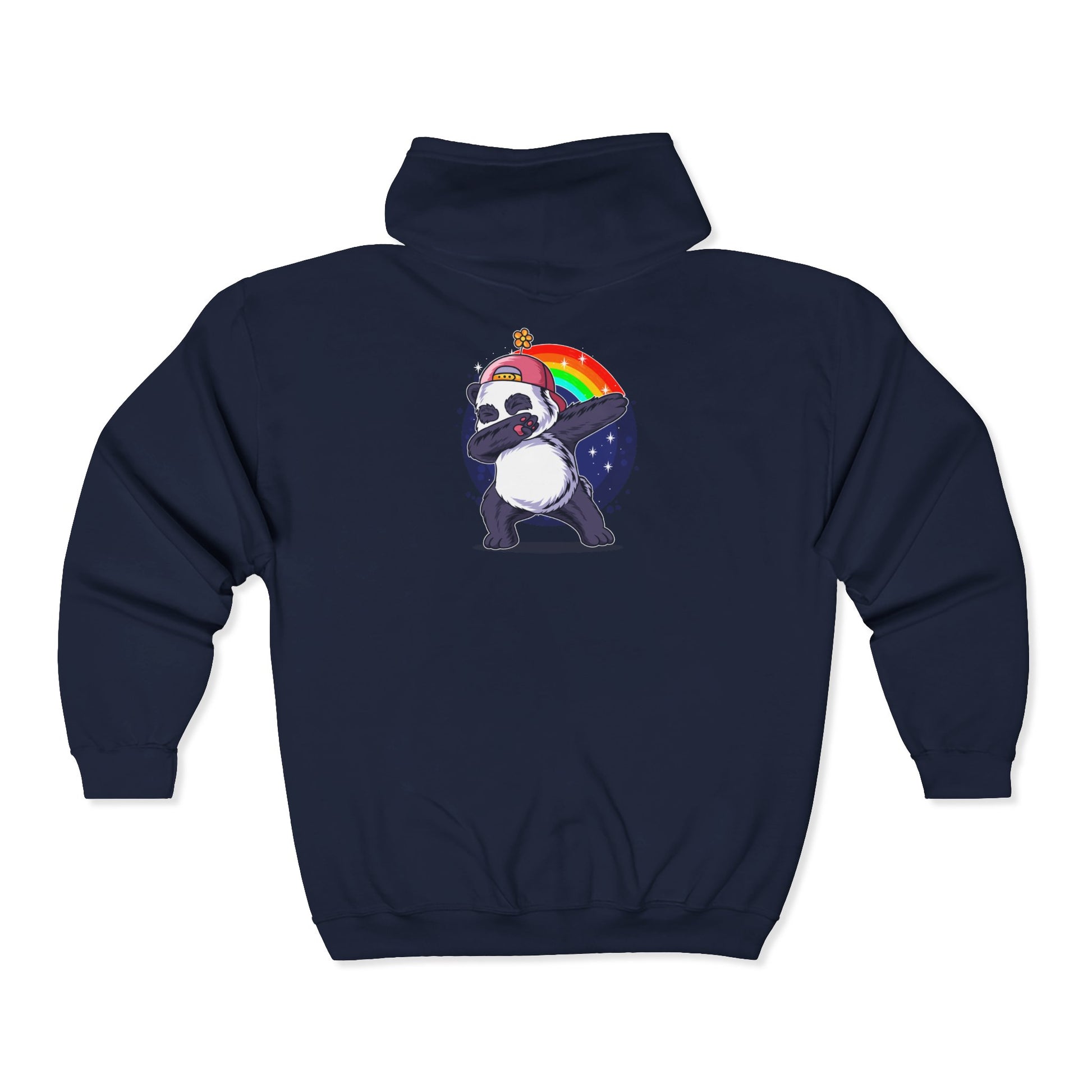 Panda Dabbing Rainbow Zip Hoodie