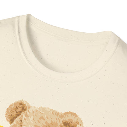 Cute Volleyball Bear T-Shirt, Unisex Softstyle Tee, Sportswear, Gift for Athletes, Fun Casual Wear, Sports Team Apparel