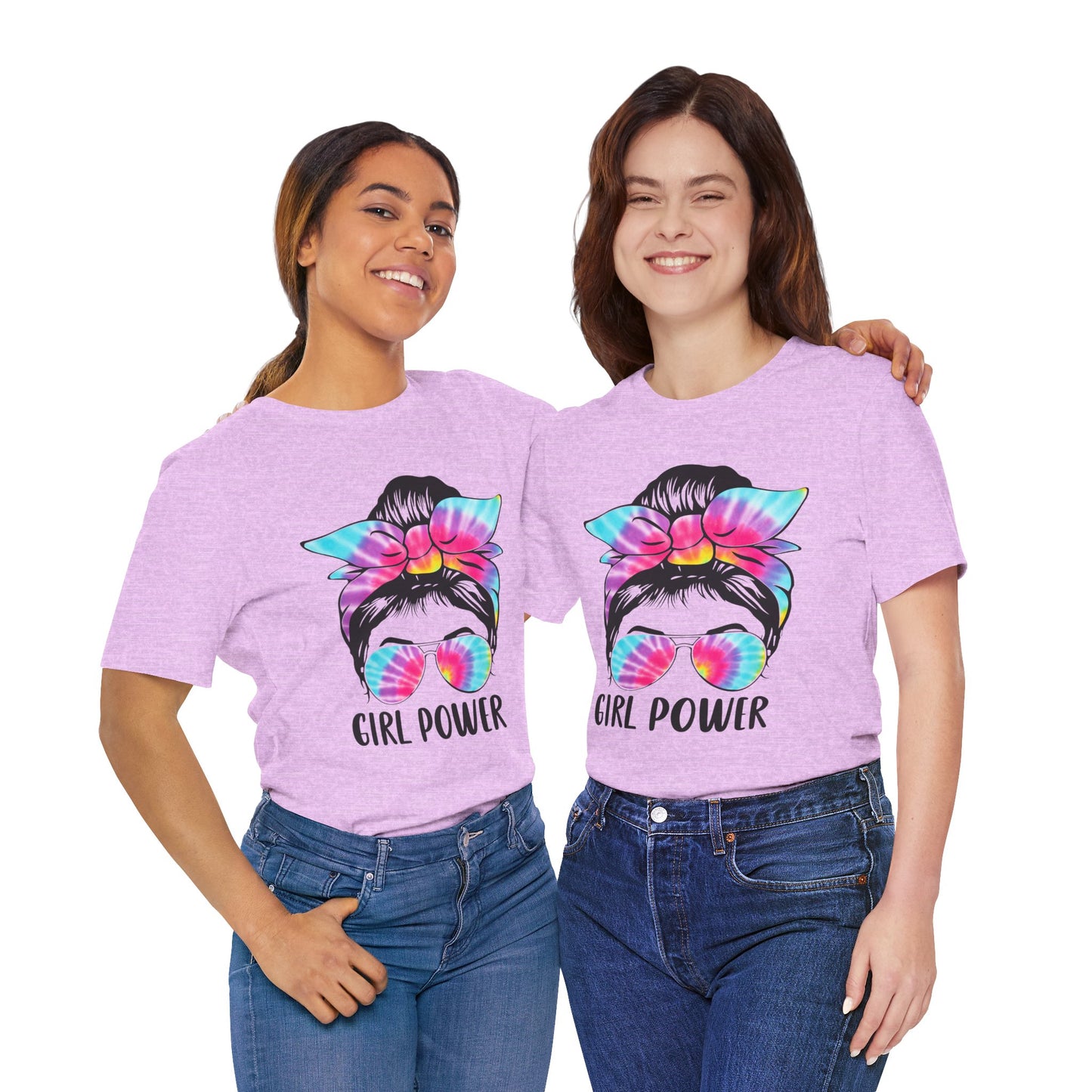 Girl Power Tie-Dye Tee, Unisex Short Sleeve Shirt, Feminist Apparel, Gift for Her, Casual Everyday Wear, Birthday Present