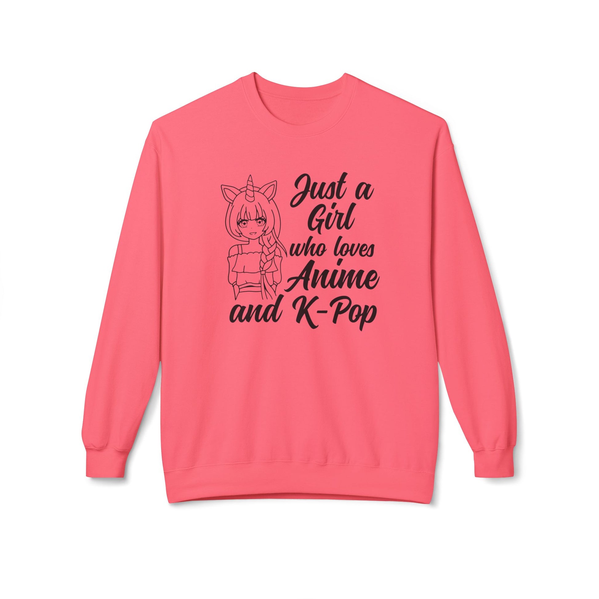 Anime & K-Pop Crewneck Sweatshirt, Cozy Gift for Fans, Cute Fashion for Anime Lovers, Perfect for Casual Outfits, Birthday & Holiday Gift