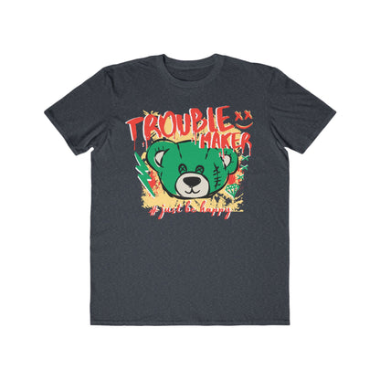 Urban Wear For Men - Trouble Maker Bear, Fun Casual Wear, Gift for Him, Trendy Fashion T-Shirt, Unique Summer Outfit Heather Navy