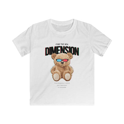 Find the New Dimension Kids Tee, Cute Teddy Bear Shirt, Fun Graphic Tee, Birthday Gift for Kids, Cool Summer Shirt White