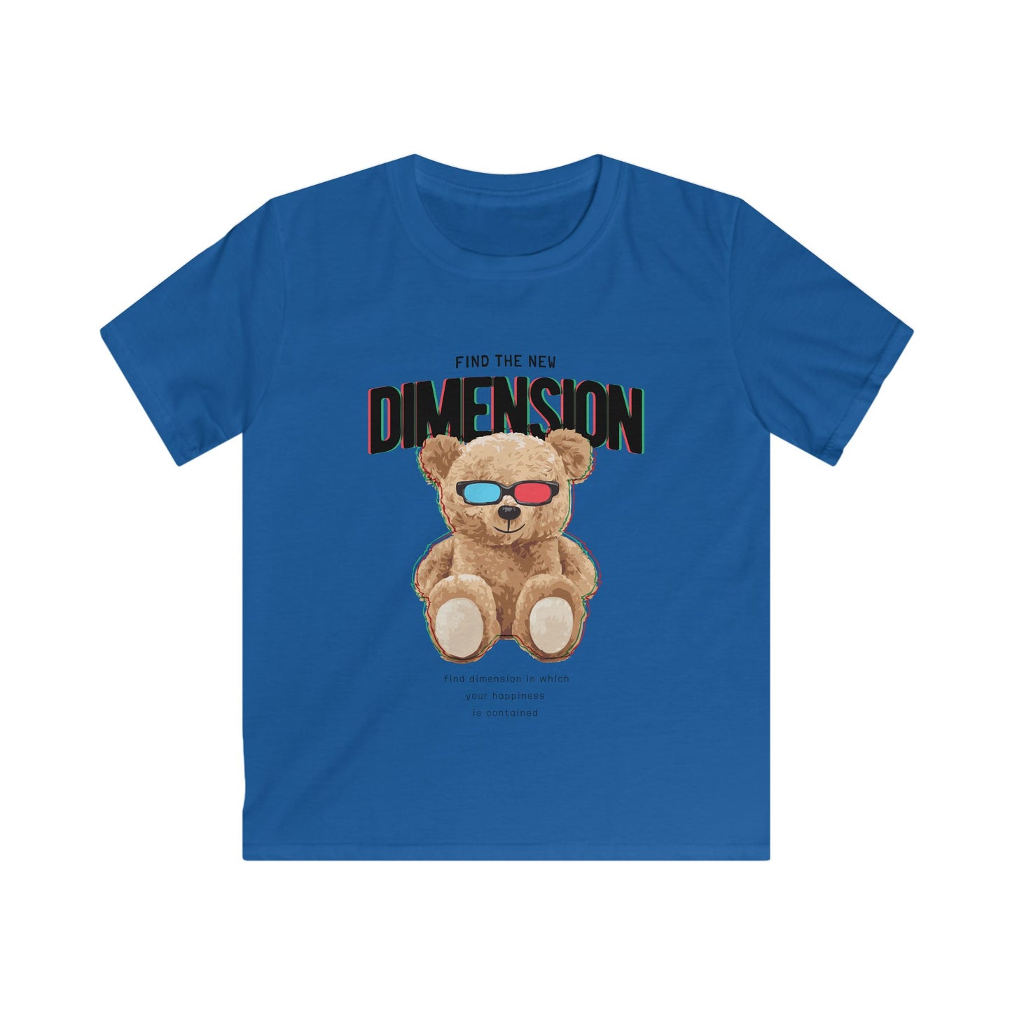 Find the New Dimension Kids Tee, Cute Teddy Bear Shirt, Fun Graphic Tee, Birthday Gift for Kids, Cool Summer Shirt Royal