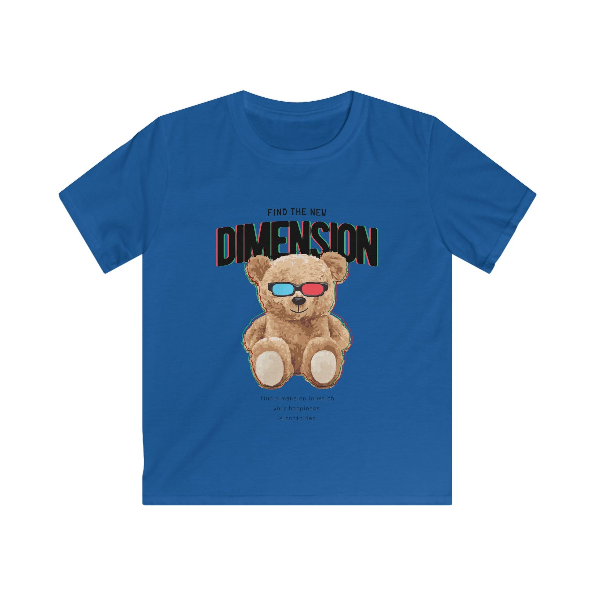 Find the New Dimension Kids Tee, Cute Teddy Bear Shirt, Fun Graphic Tee, Birthday Gift for Kids, Cool Summer Shirt Royal