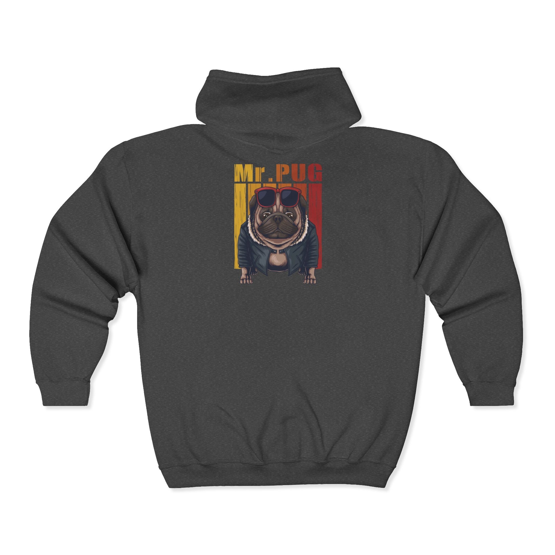 Mr. PUG Hoodie - Funny Pet Lover Gift, Dog Sweatshirt, Cute Animal Apparel, Casual Wear for Dog Owners, Unique Pet Merchandise