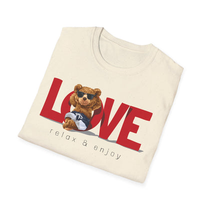 Love Bear Unisex Softstyle T-Shirt | Cute Casual Tee, Gift for Him/Her, Valentine’s Day, Birthday, Everyday Wear