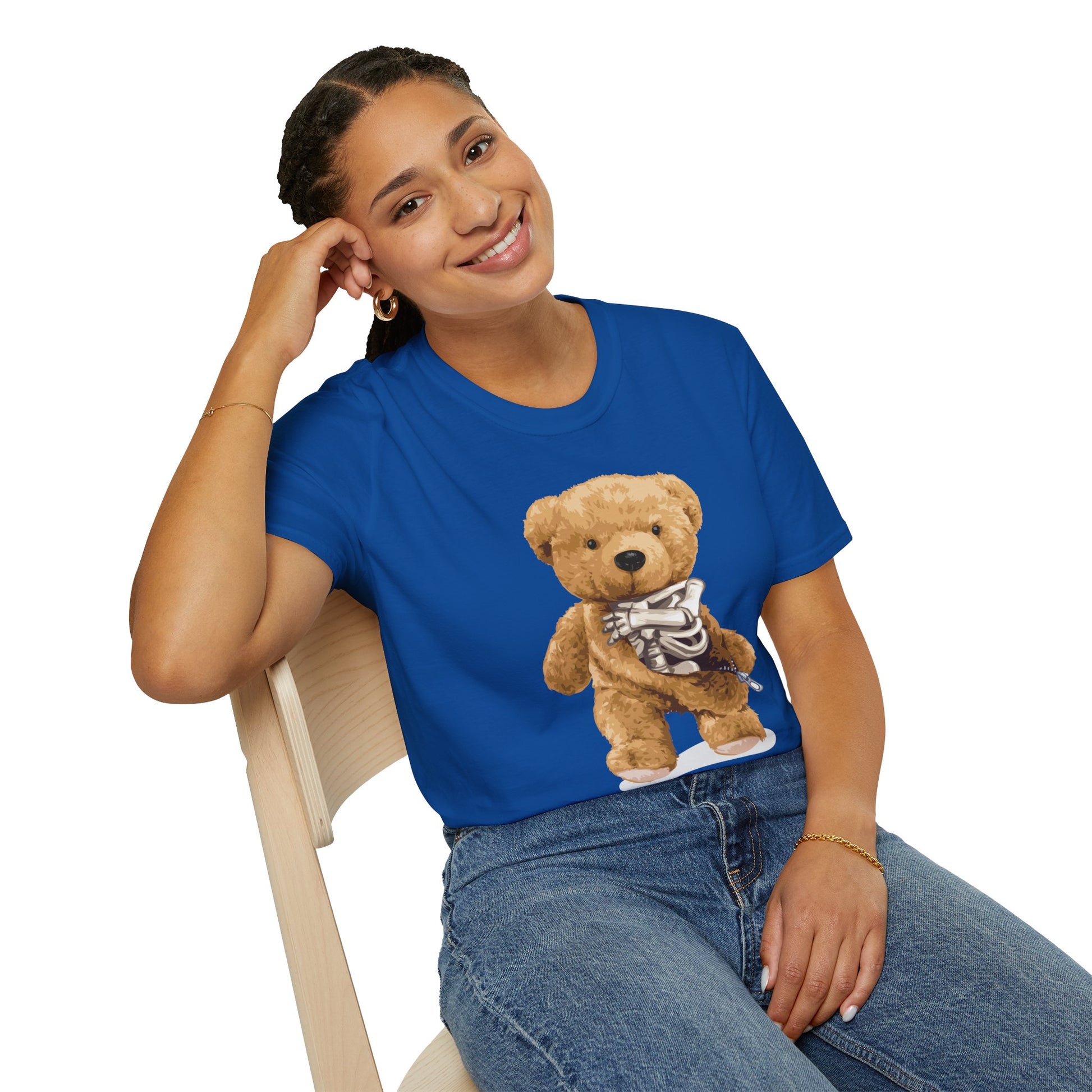 Cute Bear Graphic T-Shirt, Casual Cotton Tee, Fun Birthday Gift, Everyday Wear, Unique Animal Tee, Teddy Bear Shirt