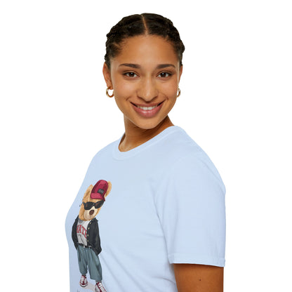 Hip Hop Bear T-Shirt | Cool Graphic Tee, Streetwear, Casual Wear, Gift for Teens, Hip Hop Style