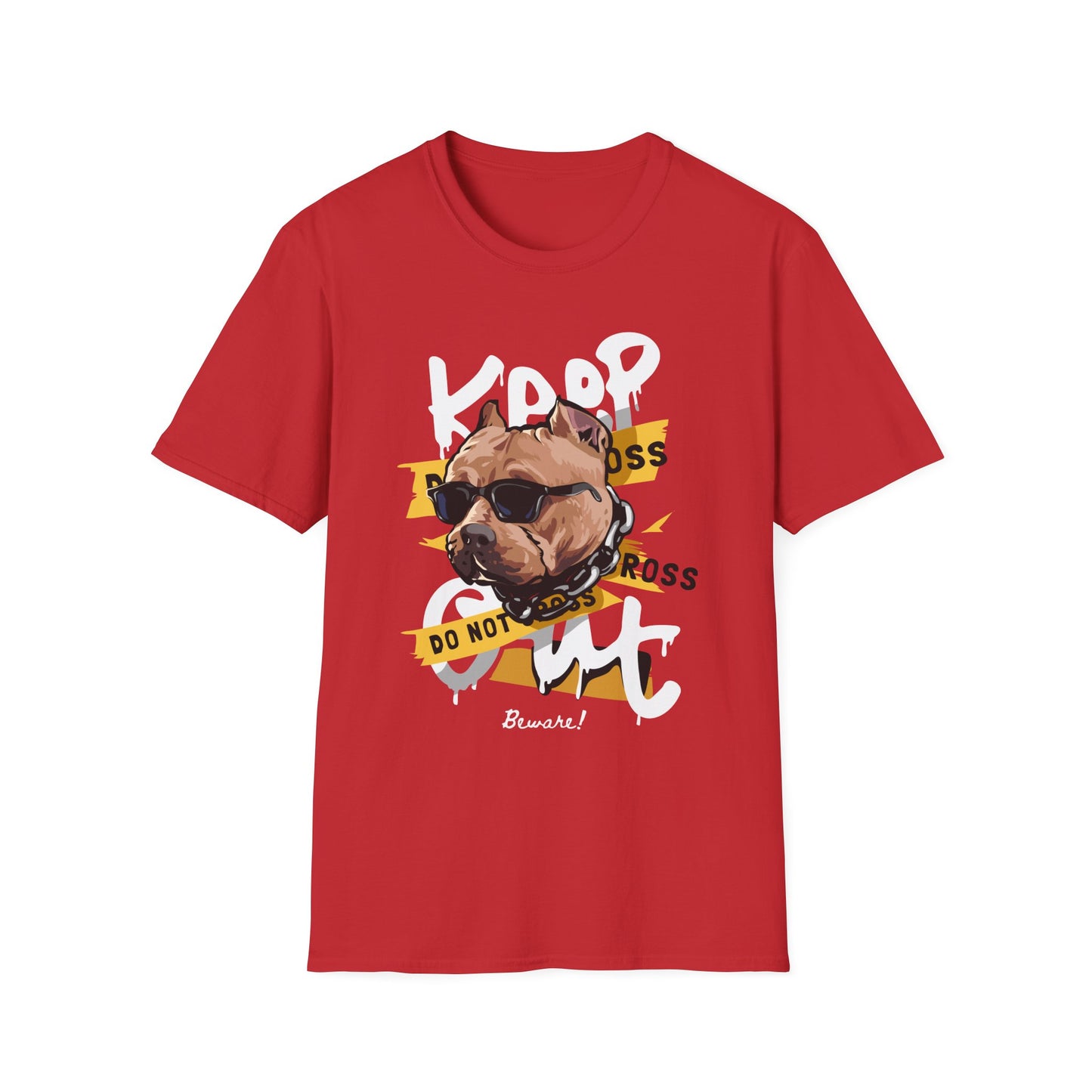 Cool Dog Graphic Tee, Unisex T-Shirt, Pet Lover Gift, Dog Dad T-Shirt, Funny Animal Shirt, Casual Wear, Birthday Gift Red
