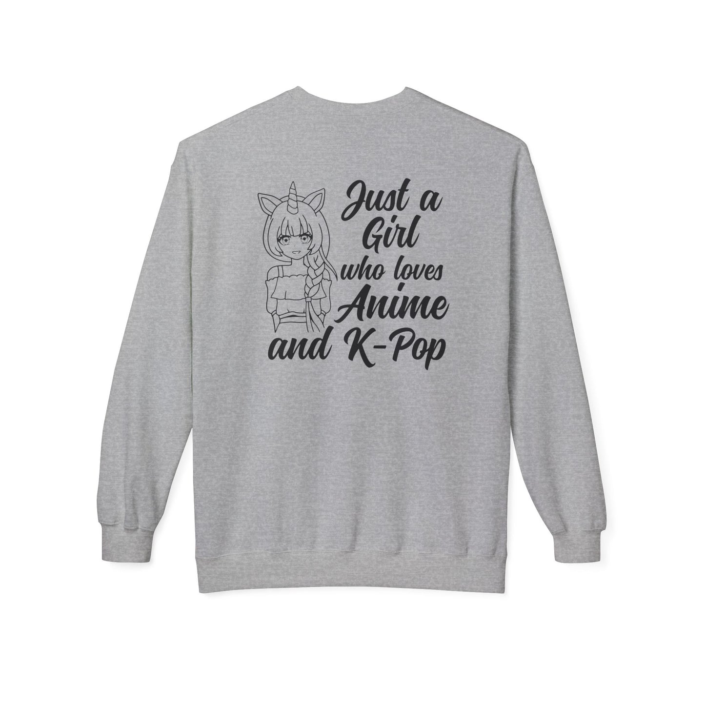 Anime & K-Pop Crewneck Sweatshirt, Cozy Gift for Fans, Cute Fashion for Anime Lovers, Perfect for Casual Outfits, Birthday & Holiday Gift