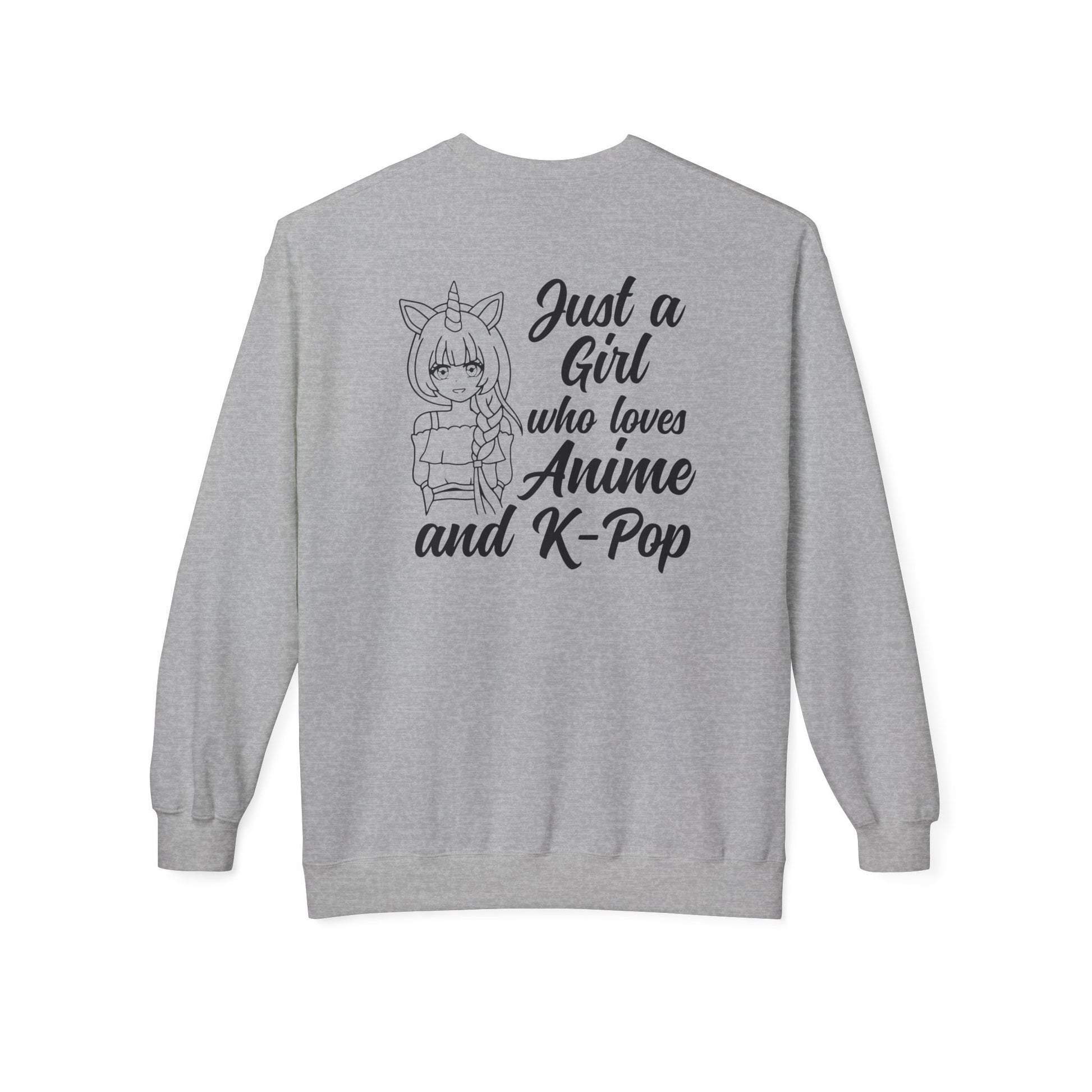 Anime & K-Pop Crewneck Sweatshirt, Cozy Gift for Fans, Cute Fashion for Anime Lovers, Perfect for Casual Outfits, Birthday & Holiday Gift