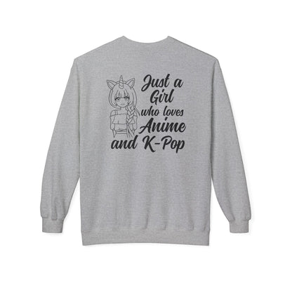 Anime & K-Pop Crewneck Sweatshirt, Cozy Gift for Fans, Cute Fashion for Anime Lovers, Perfect for Casual Outfits, Birthday & Holiday Gift