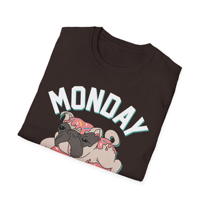 Cozy Cartoon Tee: Perfect for Lazy Days & Dog Lovers, Unisex Softstyle T-Shirt, Relaxed Fit, Casual Shirt, Cute Dog Design, Everyday Wear