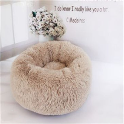 Round Long Hairy Autumn And Winter Nest Pad Cat Mattress Rubber color