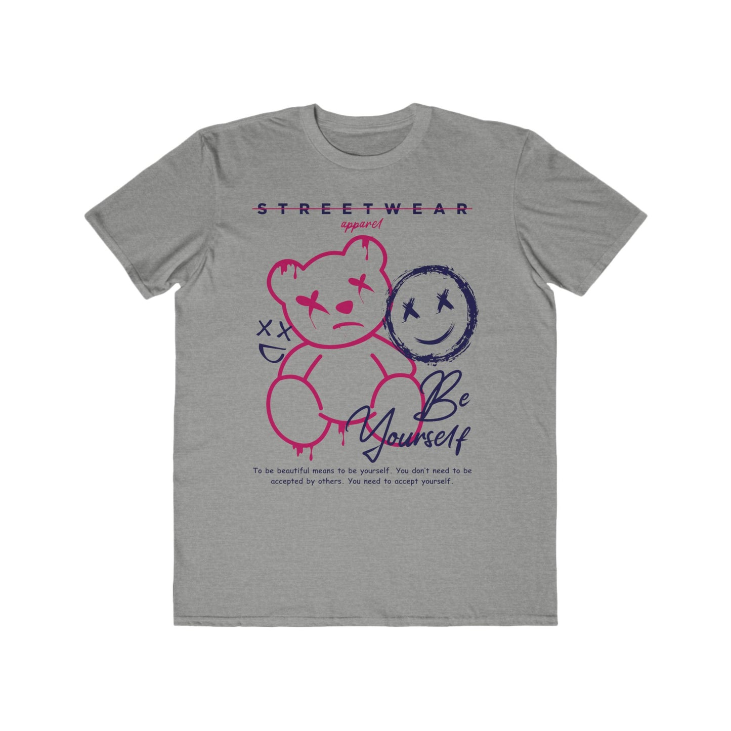 Urban Wear For Men- Men's Graphic Streetwear Tee, Trendy Casual T-Shirt, Gift for Him, Stylish Everyday Wear Heather Grey