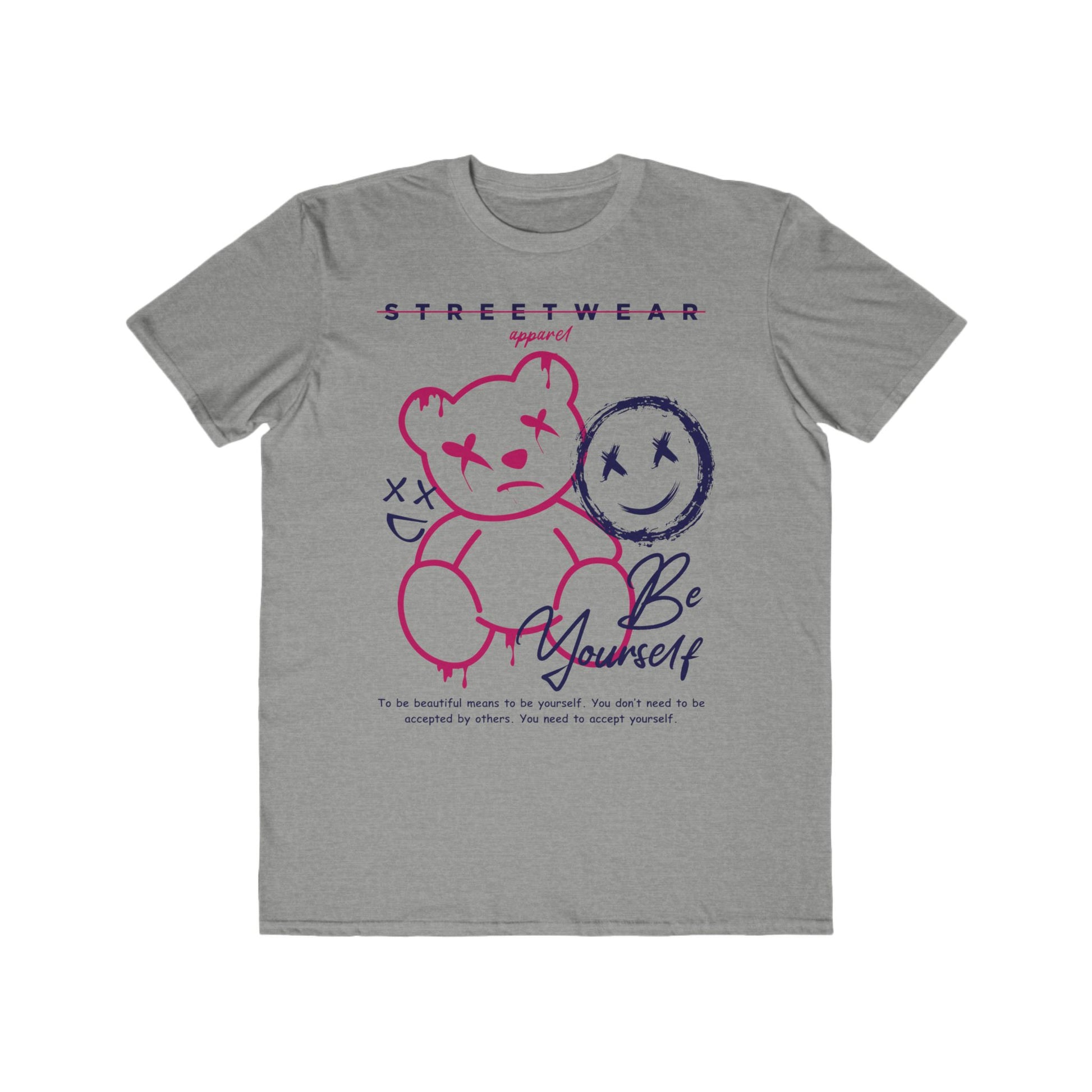 Urban Wear For Men- Men's Graphic Streetwear Tee, Trendy Casual T-Shirt, Gift for Him, Stylish Everyday Wear Heather Grey