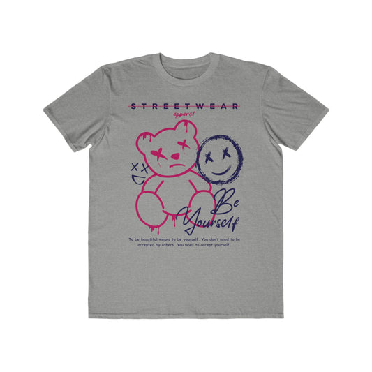 Urban Wear For Men- Men's Graphic Streetwear Tee, Trendy Casual T-Shirt, Gift for Him, Stylish Everyday Wear Heather Grey