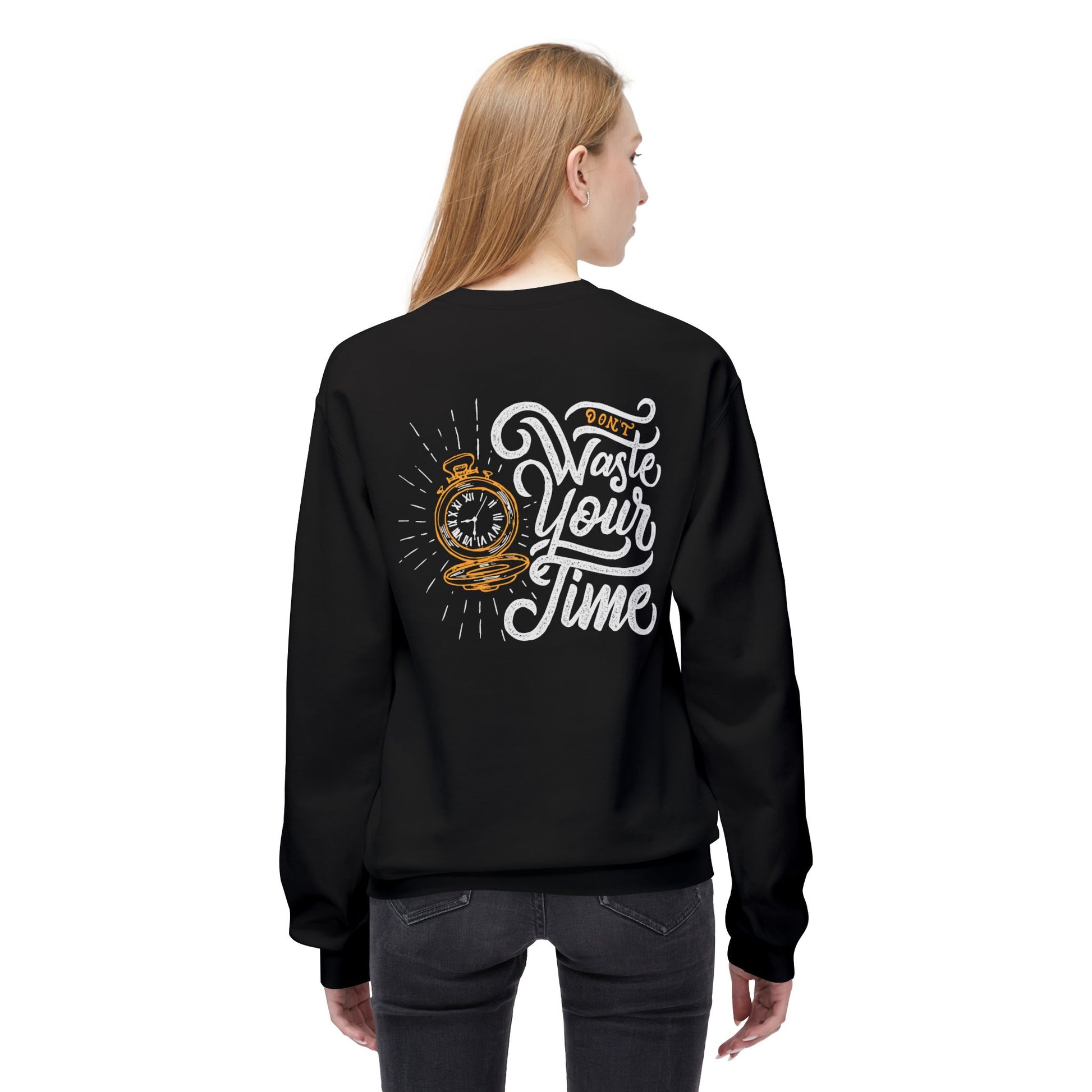 Time Reminder Crewneck Sweatshirt | Cozy Gift for Friends, Casual Wear, Motivation, Birthdays, Fun Philosophy Fashion