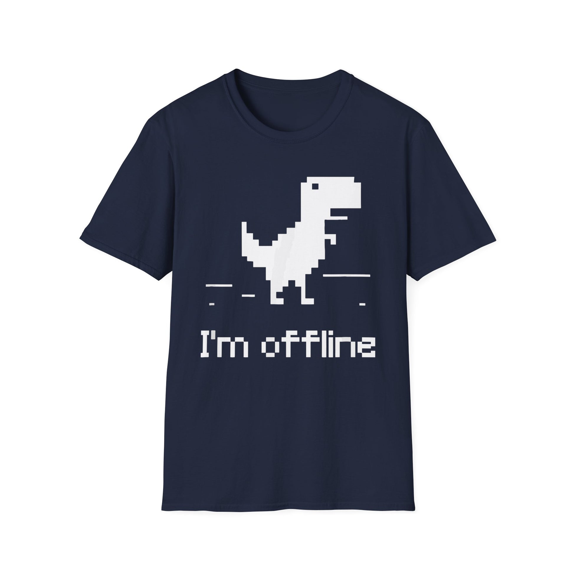 Retro Dinosaur Tee - I'm Offline T-Shirt | Perfect Gift for Gamers, Casual Wear, Retro Design, Birthday Surprise, Fun Gift