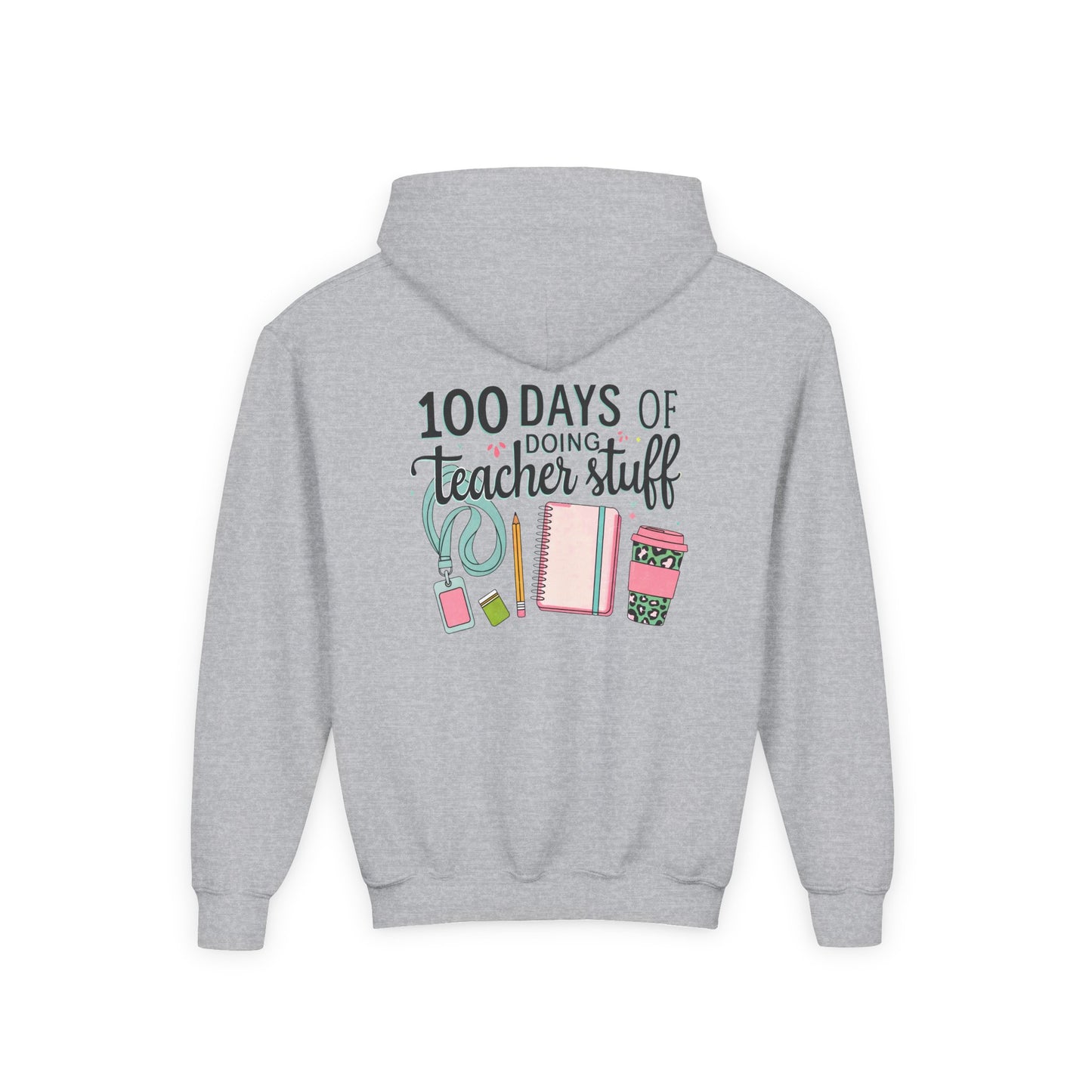 Teacher Appreciation Youth Hoodie, Perfect for School Days, Gifts for Educators, 100 Days of Teacher Stuff, Cozy Classroom Wear, Fun