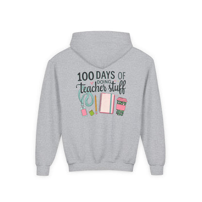 Teacher Appreciation Youth Hoodie, Perfect for School Days, Gifts for Educators, 100 Days of Teacher Stuff, Cozy Classroom Wear, Fun