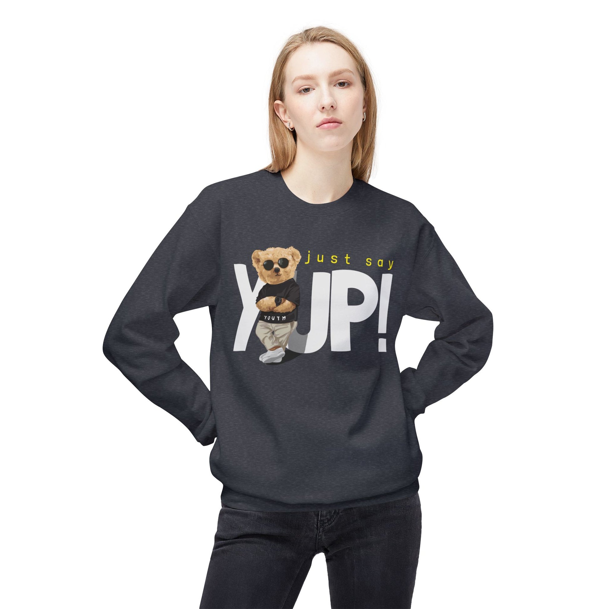 Cute Animal Graphic Fleece Sweatshirt, Cozy Crewneck for Animal Lovers, Perfect Gift for Birthdays, Holidays, Casual Wear