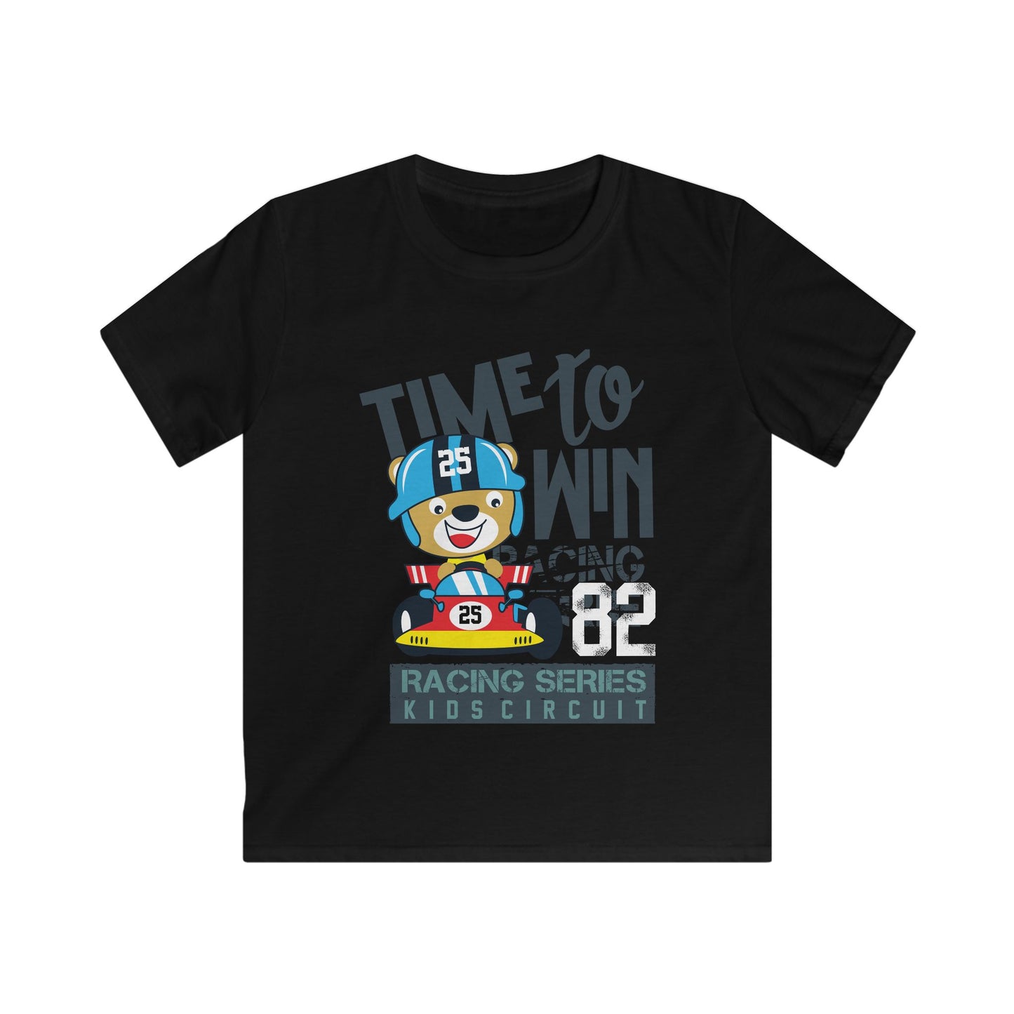 Kids Racing Tee - Fun Graphic T-Shirt for Young Race Enthusiasts, Birthday Gift, Playtime Essential, Casual Wear, Sports Theme Black