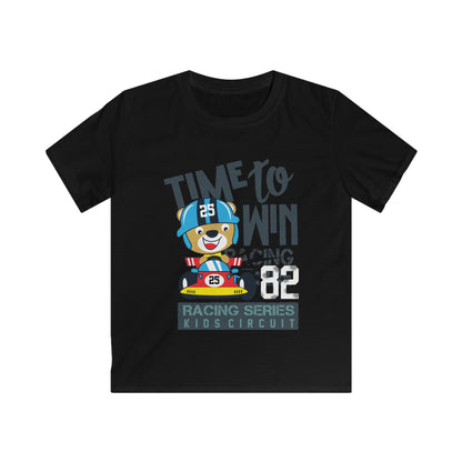 Kids Racing Tee - Fun Graphic T-Shirt for Young Race Enthusiasts, Birthday Gift, Playtime Essential, Casual Wear, Sports Theme Black
