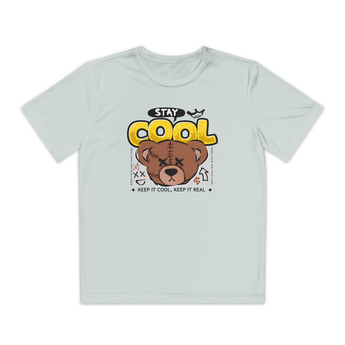 Cool Youth Competitor Tee - Fun Graphic Shirt for Boys & Girls, Casual Wear, Birthday Gift, Activewear, Everyday Style Silver