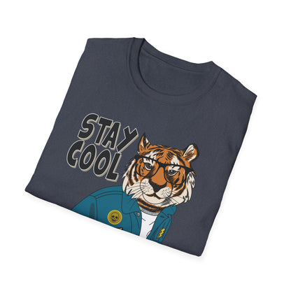 Cool Tiger Graphic T-Shirt | Stay Cool Tee, Unisex Sizes, Casual Wear, Gift for Animal Lovers, Everyday Style