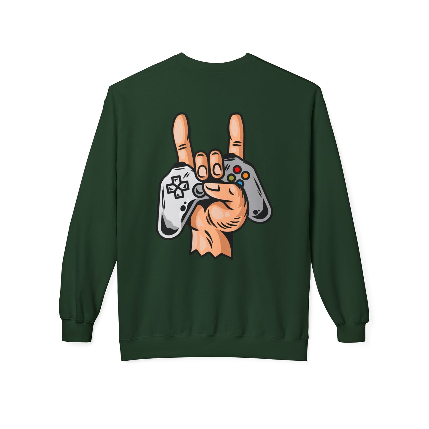 Gamer Fleece Crewneck Sweatshirt, Unisex Sweatshirt for Gamers, Gaming Apparel, Perfect Gift for Birthdays, Geek Culture, Casual Wear