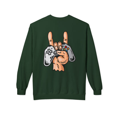 Gamer Fleece Crewneck Sweatshirt, Unisex Sweatshirt for Gamers, Gaming Apparel, Perfect Gift for Birthdays, Geek Culture, Casual Wear