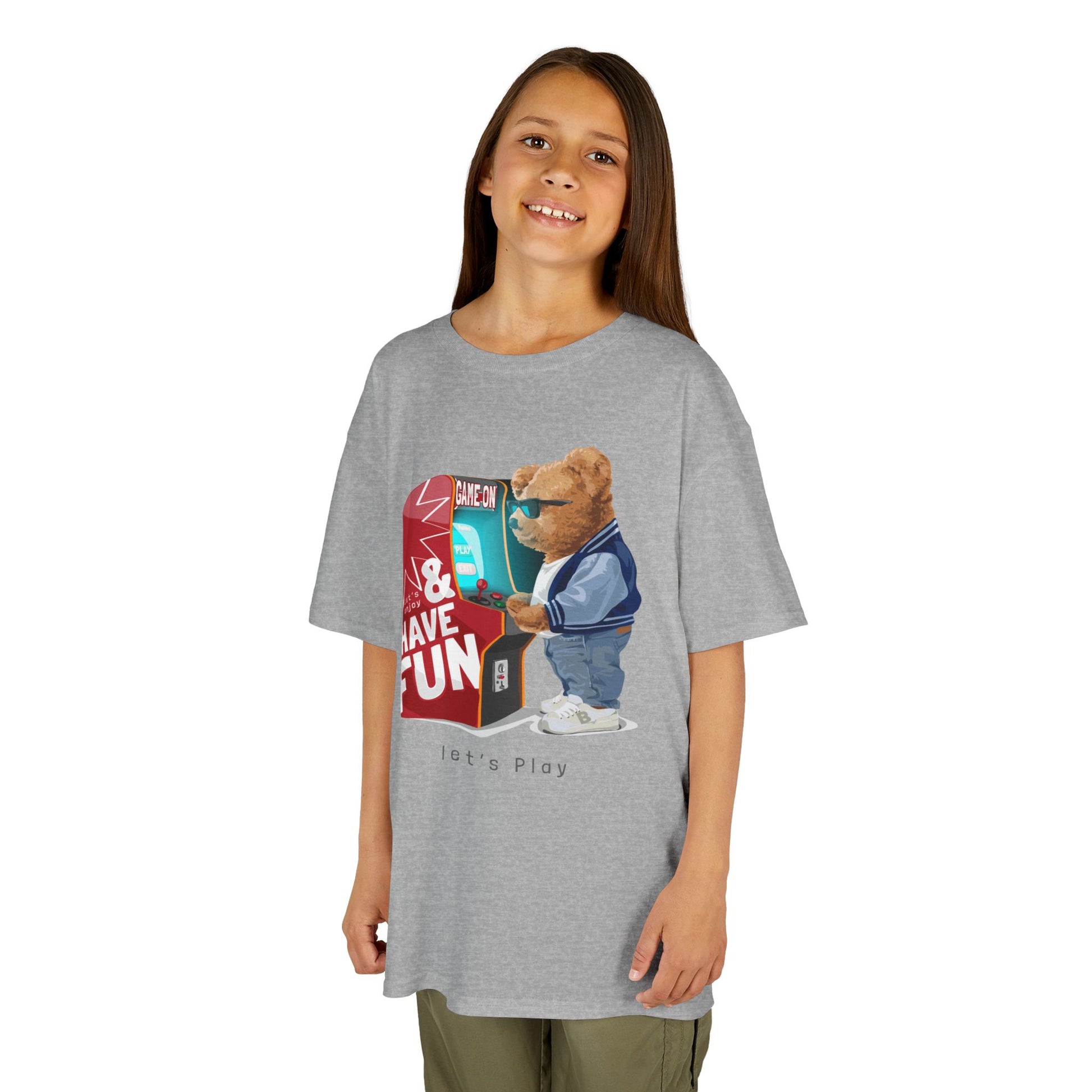 Cute Bear Gaming Kids Tee, Perfect for Fun Playtime, Birthday Gift, Casual Wear, Gift for Kids, Fun Kid’s Fashion