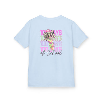 Kids 100 Days of School Tee, Fun Kids' T-Shirt, Celebration Shirt for Back to School, Kindergarten Milestone Gift, Cute Animal Print Design
