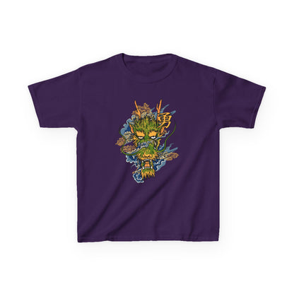Whimsical Kids Tee with Cool Monster Design | Comfortable Cotton T-Shirt, Perfect for Play, Gifts, Parties, Everyday Wear Purple