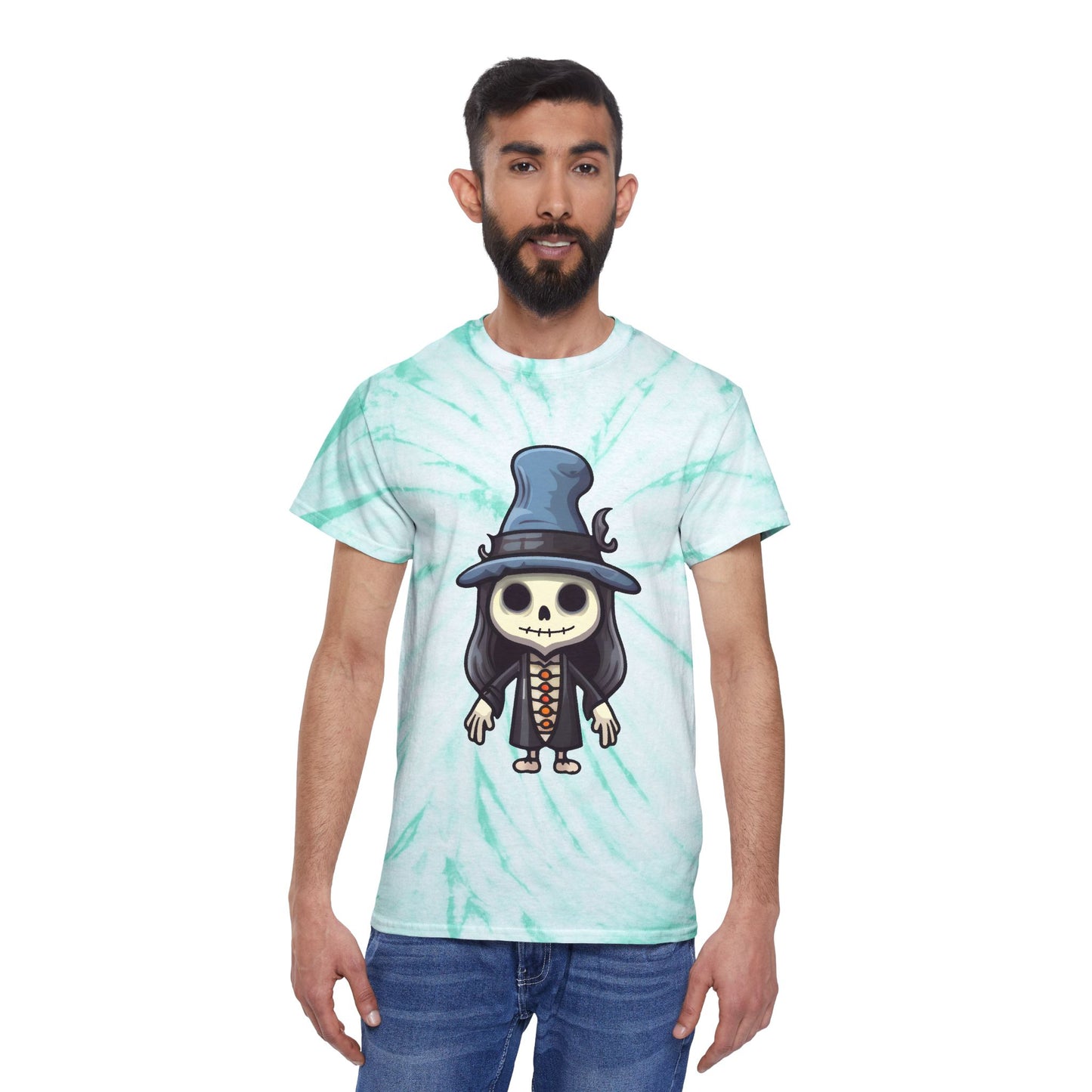 Whimsical Tie-Dye Tee, Cyclone Skull Graphic Shirt, Cute Festival Outfit, Summer Vibes, Perfect for Gifts - Cozy Kawaii LLC