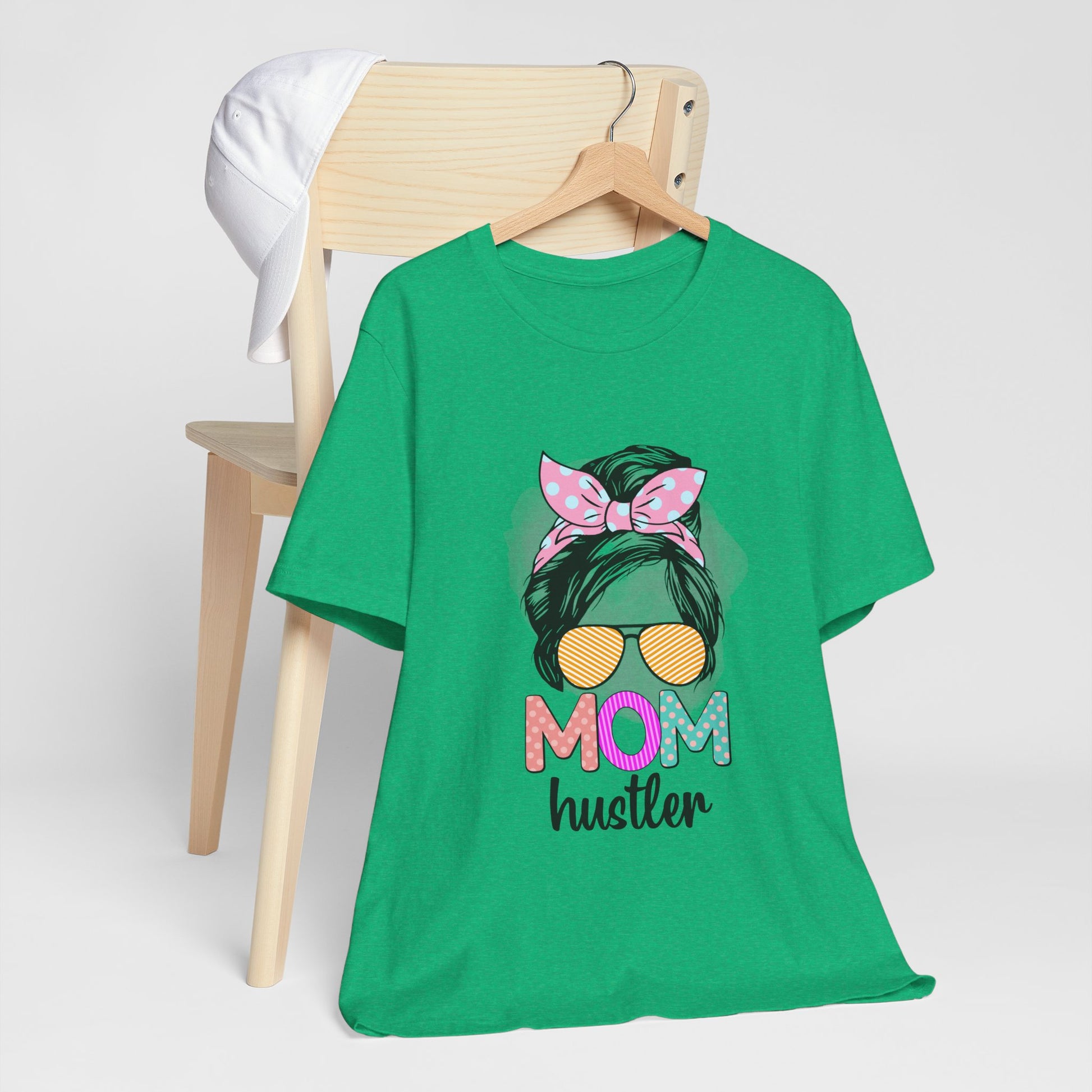 Mom Hustler Graphic Tee, Trendy Shirt for Moms, Mother's Day Gift, Motivational Tee, Casual Wear