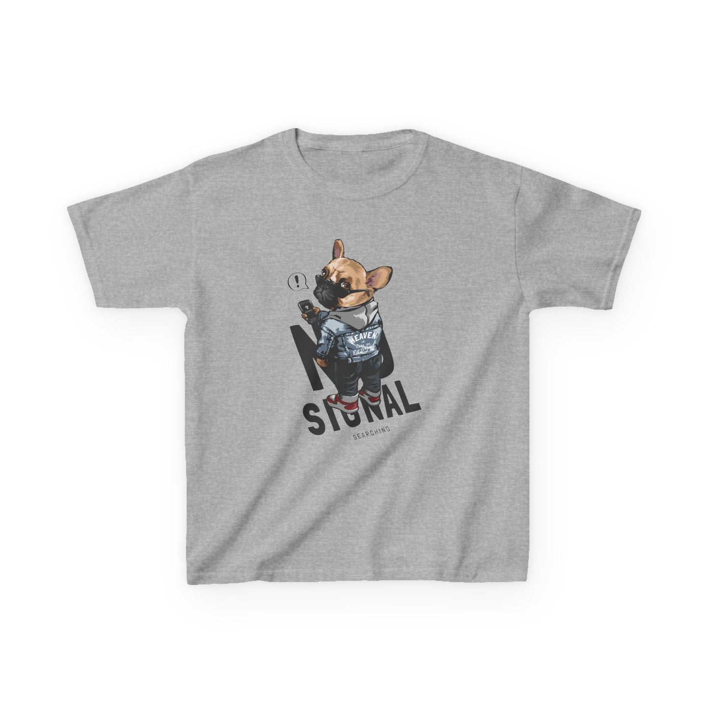 Kids Graphic Tee with Playful Dog Design, Casual Kids Tee, Pet Lovers Shirt, Fun Gift for Boys and Girls, Birthday Celebration Clothing Sport Grey